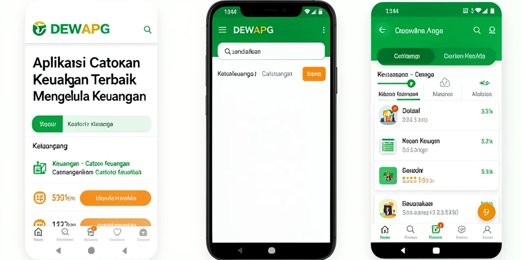 Tampilan antarmuka DEWAPG yang menarik dan fungsional sebagai aplikasi Catatan Keuangan.