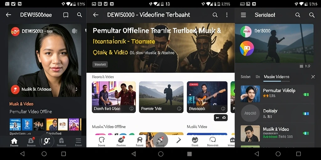 Antarmuka DEWI5000 yang menarik dan mudah digunakan untuk Pemutar Video Offline.