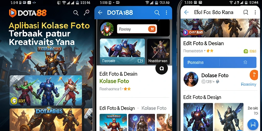 Antarmuka DOTA88 yang intuitif untuk membuat kolase foto.