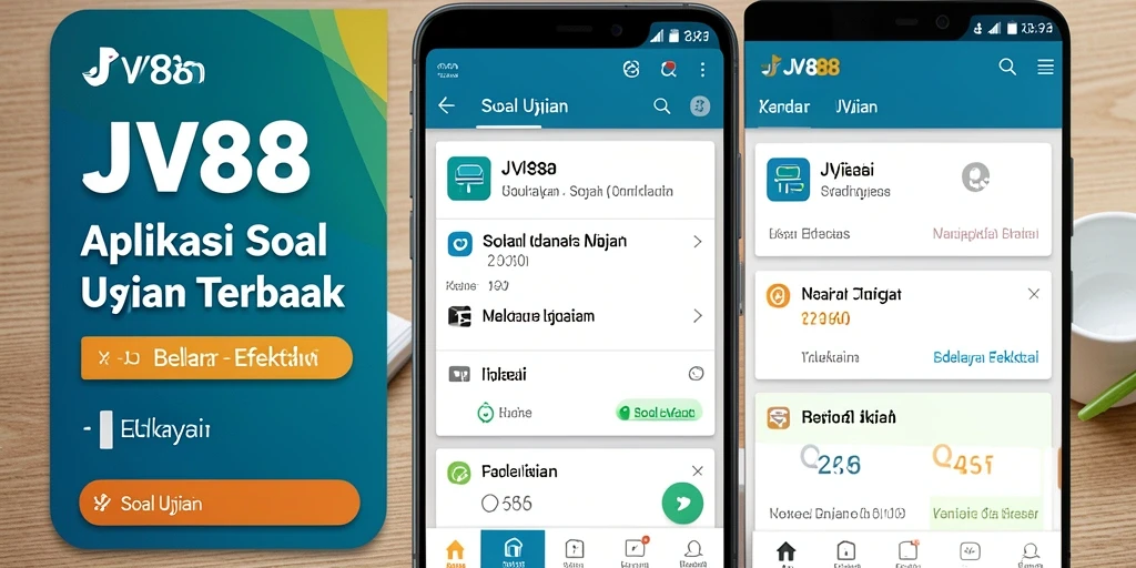 Tampilan antarmuka utama aplikasi Soal Ujian JV88.