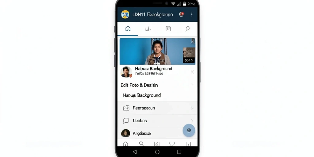 Tampilan antarmuka LDN11 yang modern untuk fungsi Hapus Background.