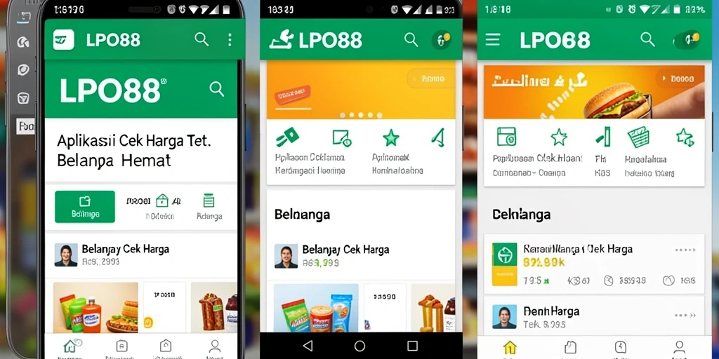 Tampilan antarmuka aplikasi Cek Harga LPO88 yang menarik dan informatif.