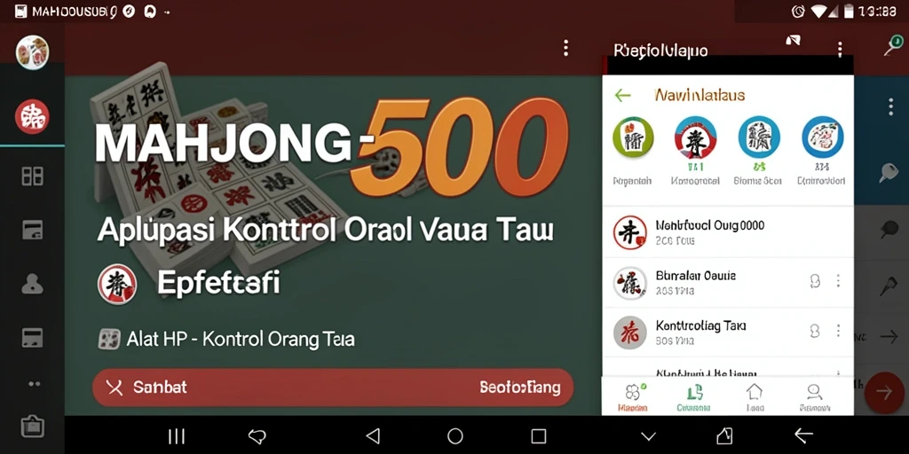 Tampilan utama MAHJONG500 menampilkan pengaturan kontrol orang tua yang intuitif.