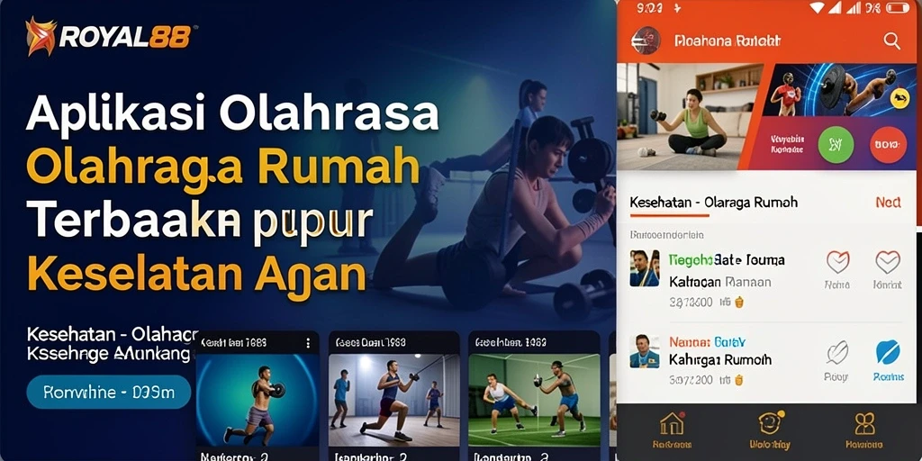 Antarmuka aplikasi ROYAL88 untuk olahraga rumah yang mudah digunakan.
