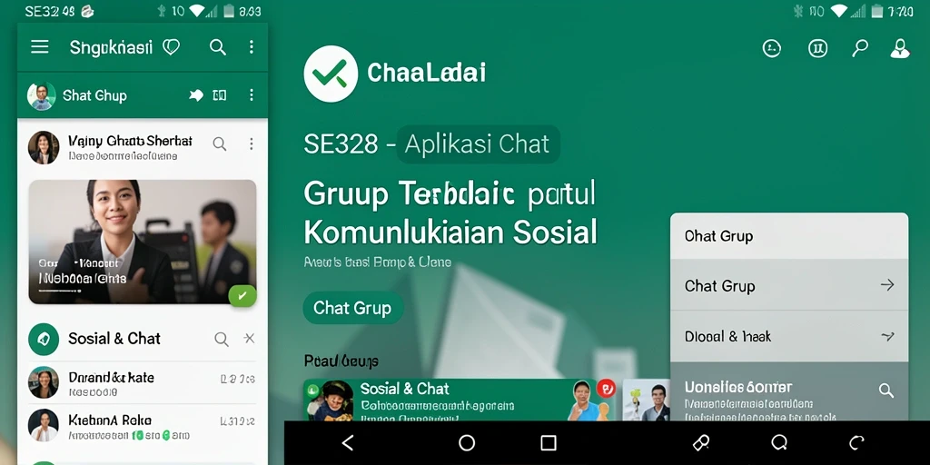Antarmuka menarik SE328 untuk Chat Grup yang ramah pengguna.